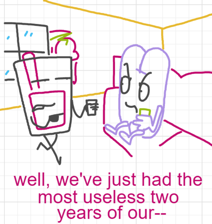 A panel from I've Been Everywhere, Man, episode nine of the Board Boards object show by Furretwalk/WalkingFurret.